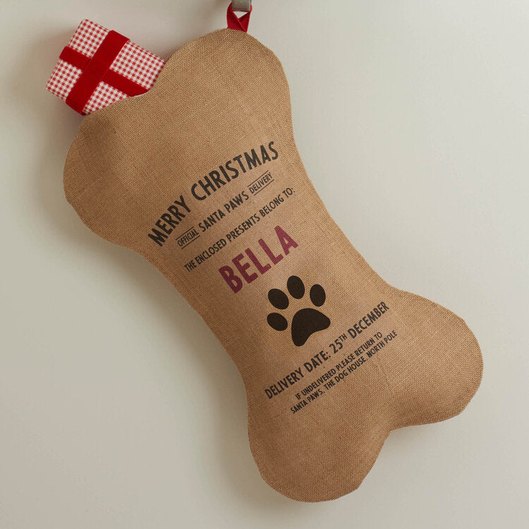 Personalized dog christmas deals stocking