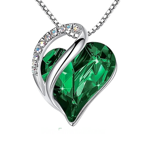 May Birthstone Necklace - Emerald Green style