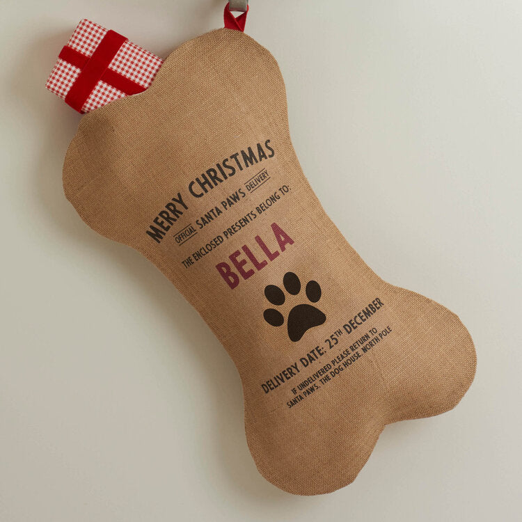 
            
                Load image into Gallery viewer, Personalised Dog Christmas Stocking - Harrow and Green
            
        