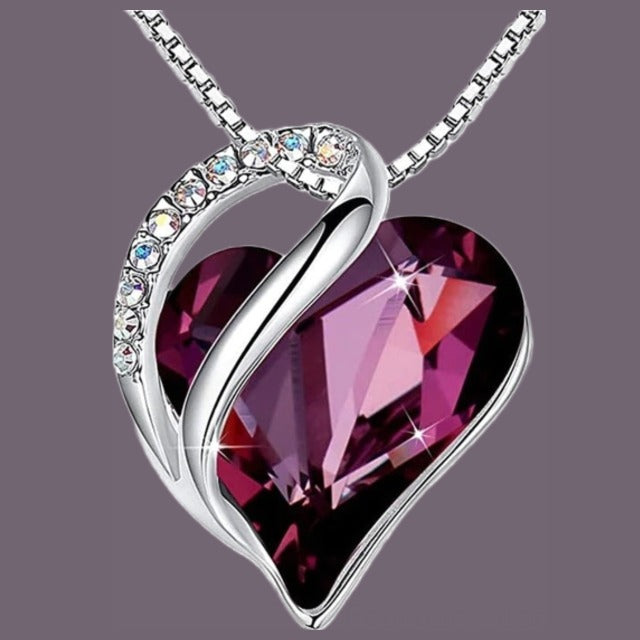 
            
                Load image into Gallery viewer, Sterling Silver Birthstone Necklace Feburary - Amethyst style (Deep Violet)
            
        