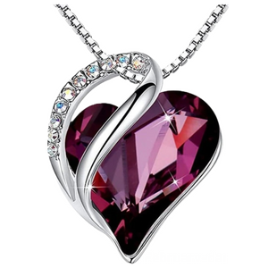 
            
                Load image into Gallery viewer, Sterling Silver Birthstone Necklace Feburary - Amethyst style (Deep Violet)
            
        