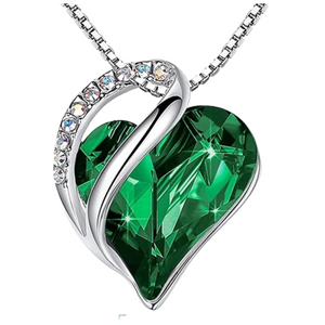 
            
                Load image into Gallery viewer, May Birthstone Necklace - Emerald Green style
            
        